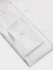 Chemise Non Iron Slim En Coton Chevron Blanc