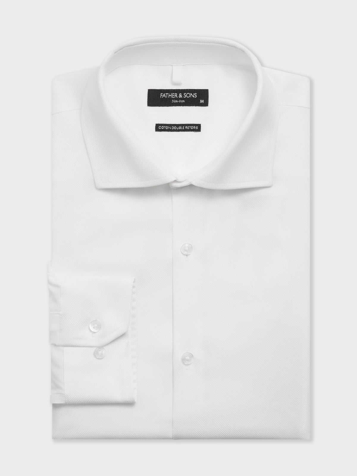 Chemise Non Iron Regular En Coton Fa Onn Blanc