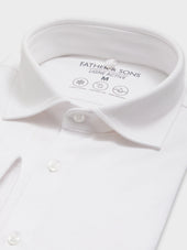 Chemise Slim En Maille Piqu E Blanche