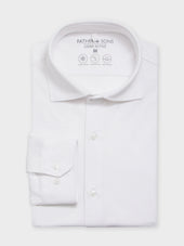 Chemise Slim En Maille Piqu E Blanche