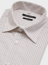 Chemise Slim En Popeline De Coton Motif