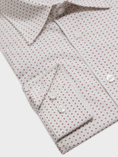 Chemise Slim En Popeline De Coton Motif