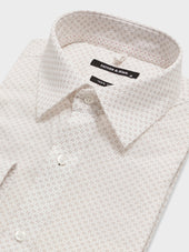 Chemise Regular En Popeline De Coton Motif Beige