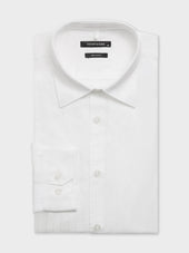 Chemise regular en popeline de coton blanc