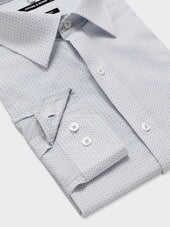 Chemise Regular En Popeline De Coton Motif Bleu