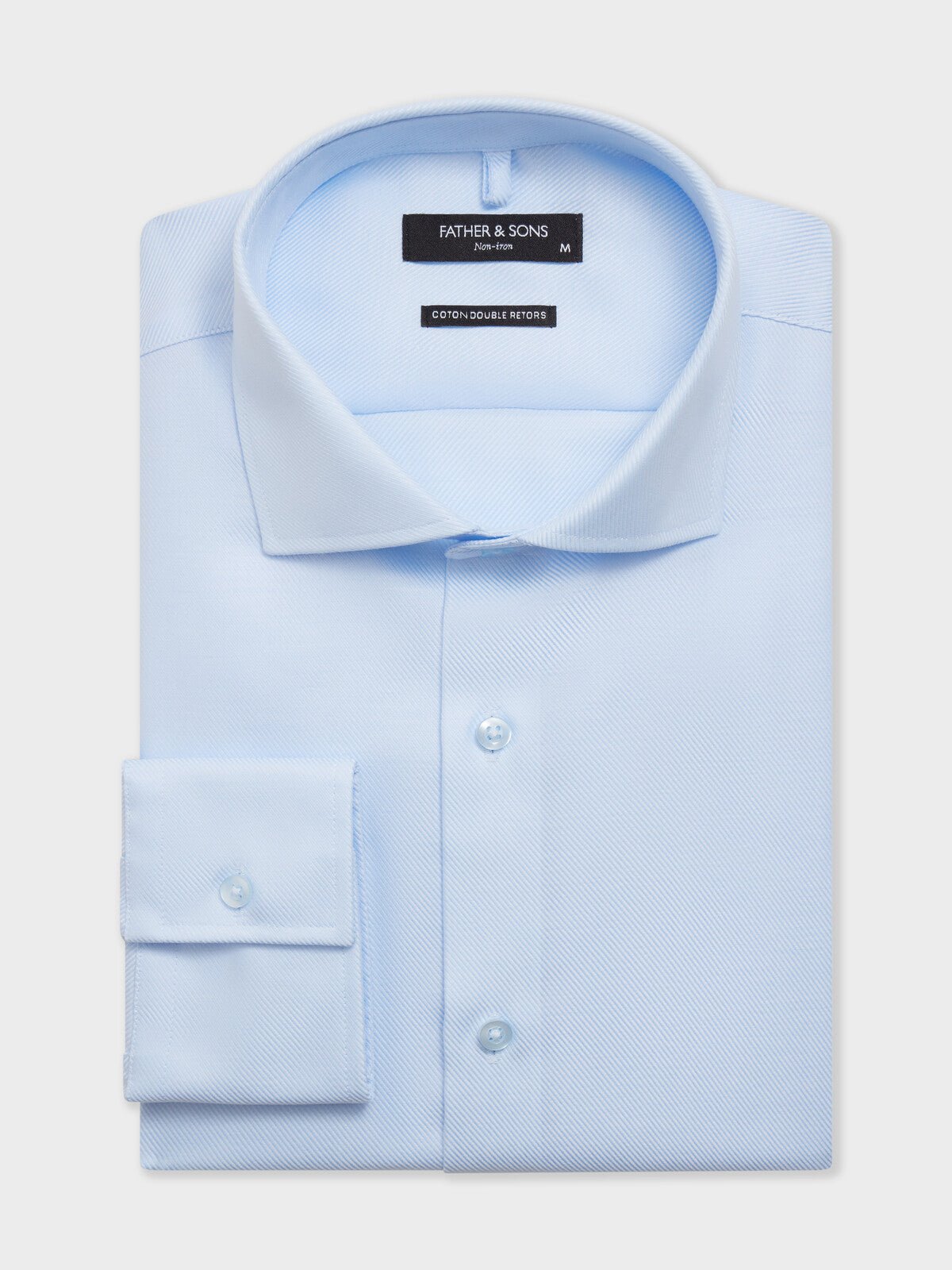 Chemise Non Iron Slim En Twill De Coton Bleu Ciel