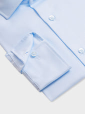 Chemise Non Iron Slim En Twill De Coton Bleu Ciel