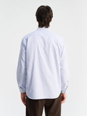 Chemise Regular En Coton Oxford Bleu Ciel Rayures