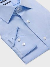 Chemise Non Iron Slim En Coton Chevron Bleu