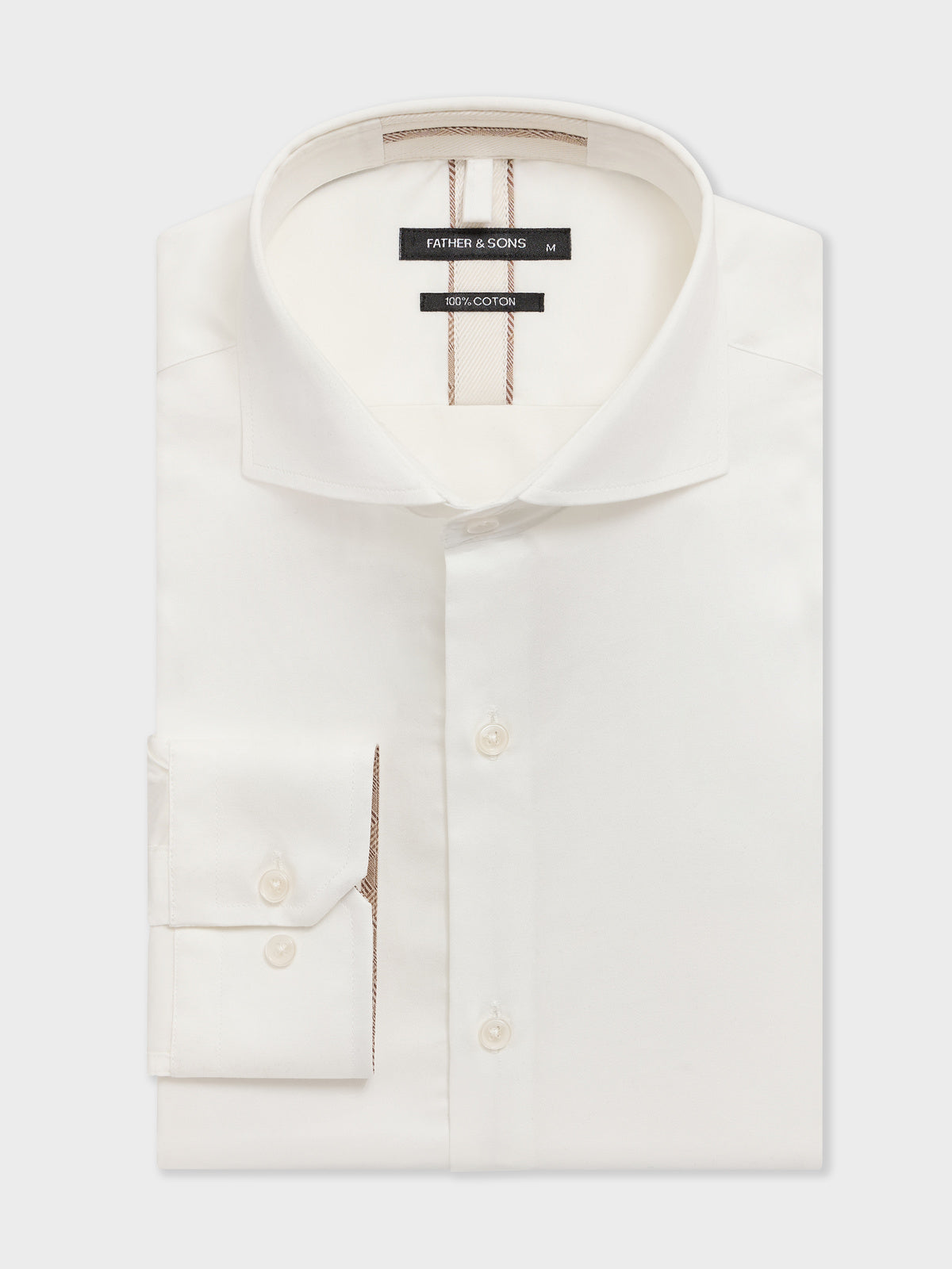 Chemise Slim En Satin De Coton Cru
