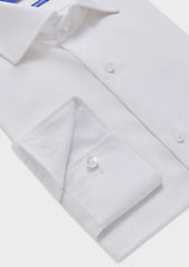 Chemise Habill E Non Iron Regular En Twill De Coton Uni Blanc