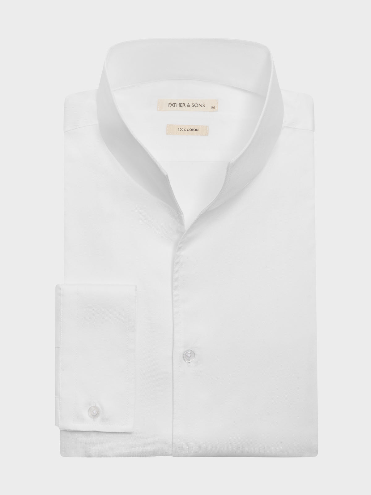 Chemise Non Iron Regular En Twill De Coton Blanc