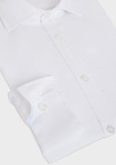 Chemise Sport Slim En Coton Bio Fa Onn Uni Blanc