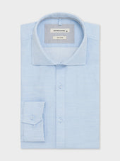 Chemise Slim en popeline de coton bleu ciel
