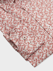 Chemise Slim En Popeline De Coton Motif Fleuri