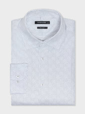 Chemise regular en popeline de coton à motif noir