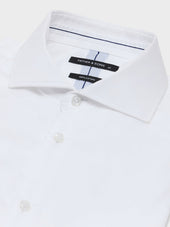 Chemise Regular En Satin De Coton Blanc