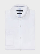 Chemise Regular En Satin De Coton Blanc