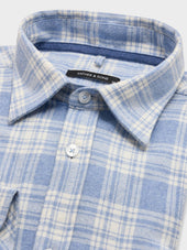 Chemise Regular En Popeline De Coton M Lang Bleu Carreaux