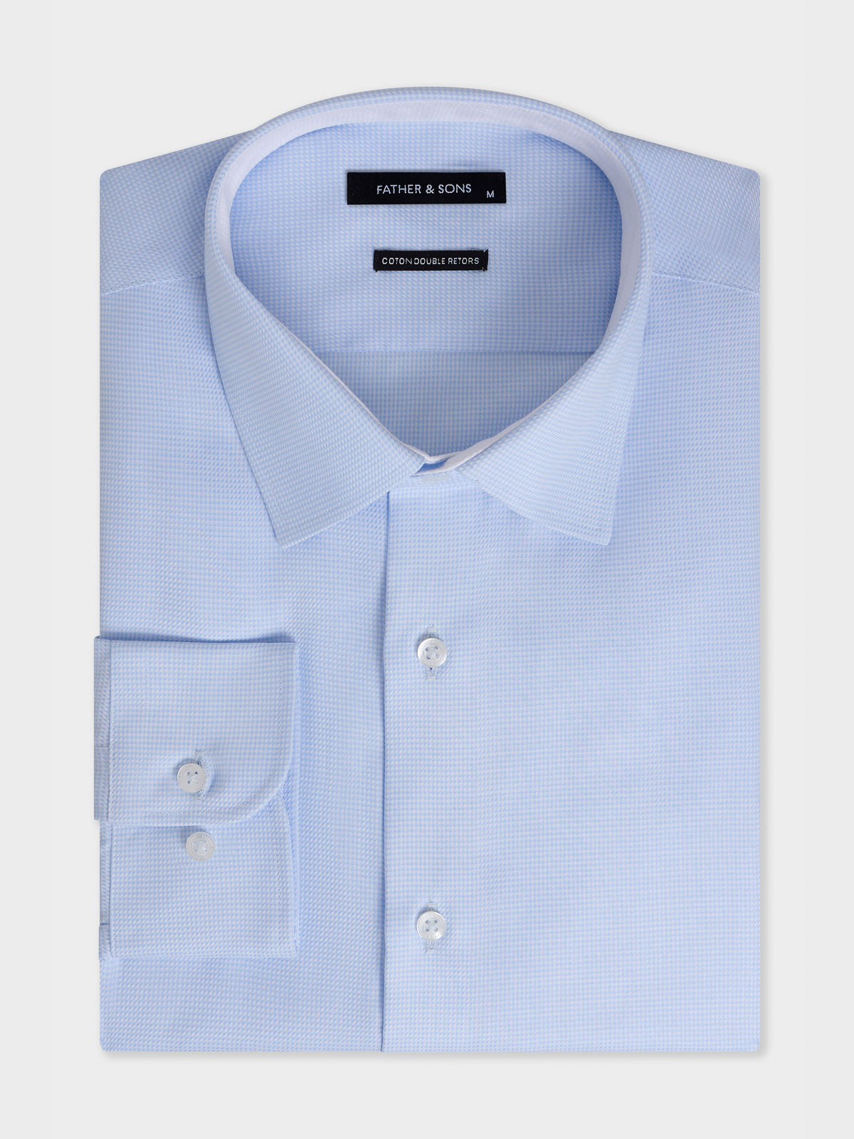 Shirt Non Iron Regular En Coton Oxford Bleu Ciel