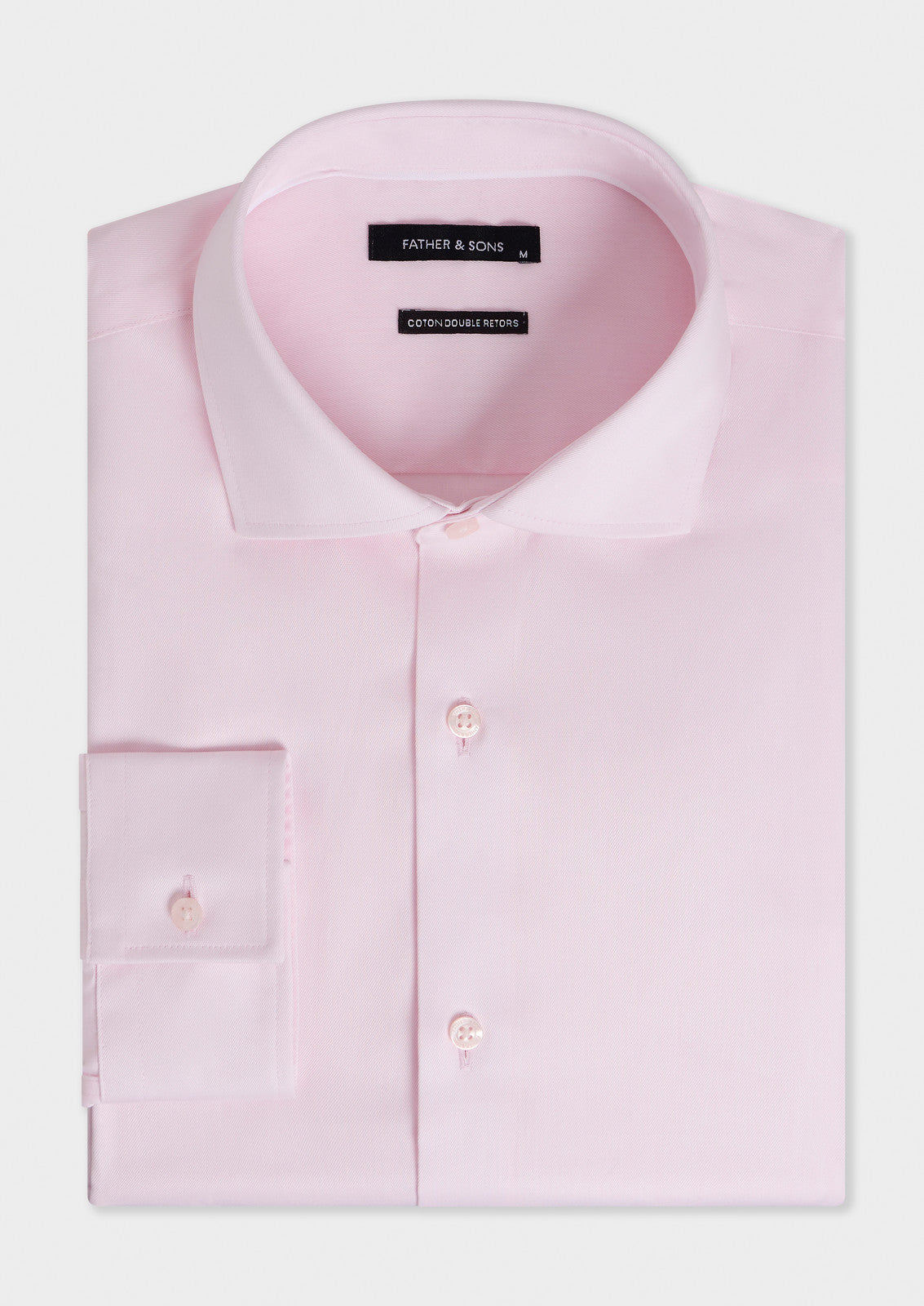 Chemise Non Iron Et Anti T Che Regular En Twill De Coton Rose