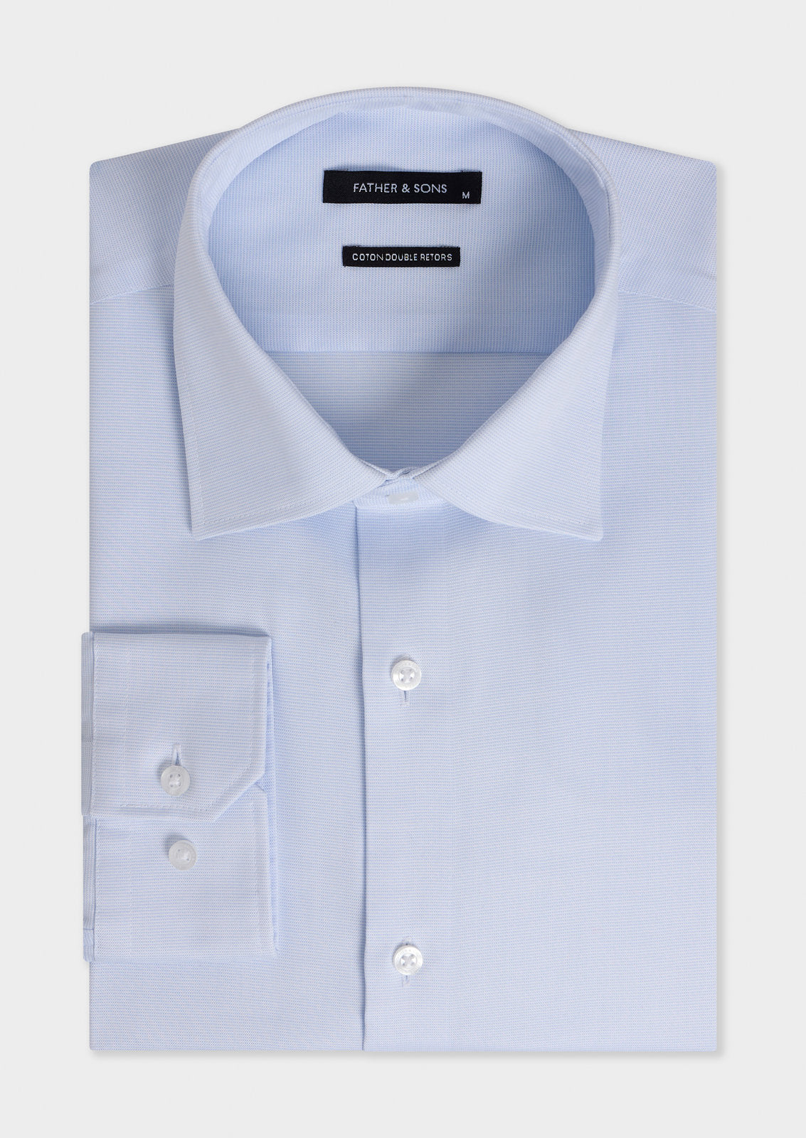 Chemise Non Iron Slim En Coton Jacquard Bleu P Le