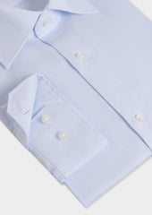 Chemise Non Iron Slim En Coton Jacquard Bleu P Le