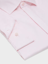 Chemise Non Iron Slim En Coton Jacquard Rose P Le