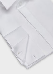 Chemise Habill E Slim En Popeline De Coton Blanc Col Cass