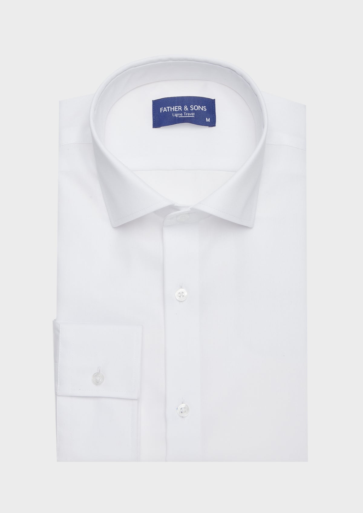 Chemise Habill E Non Iron Slim En Twill De Coton Uni Blanc