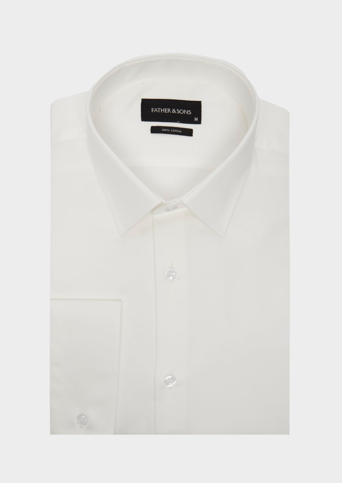 Chemise Habill E Regular En Twill De Coton Uni Cru