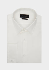 Chemise habillée Regular en twill de coton uni écru