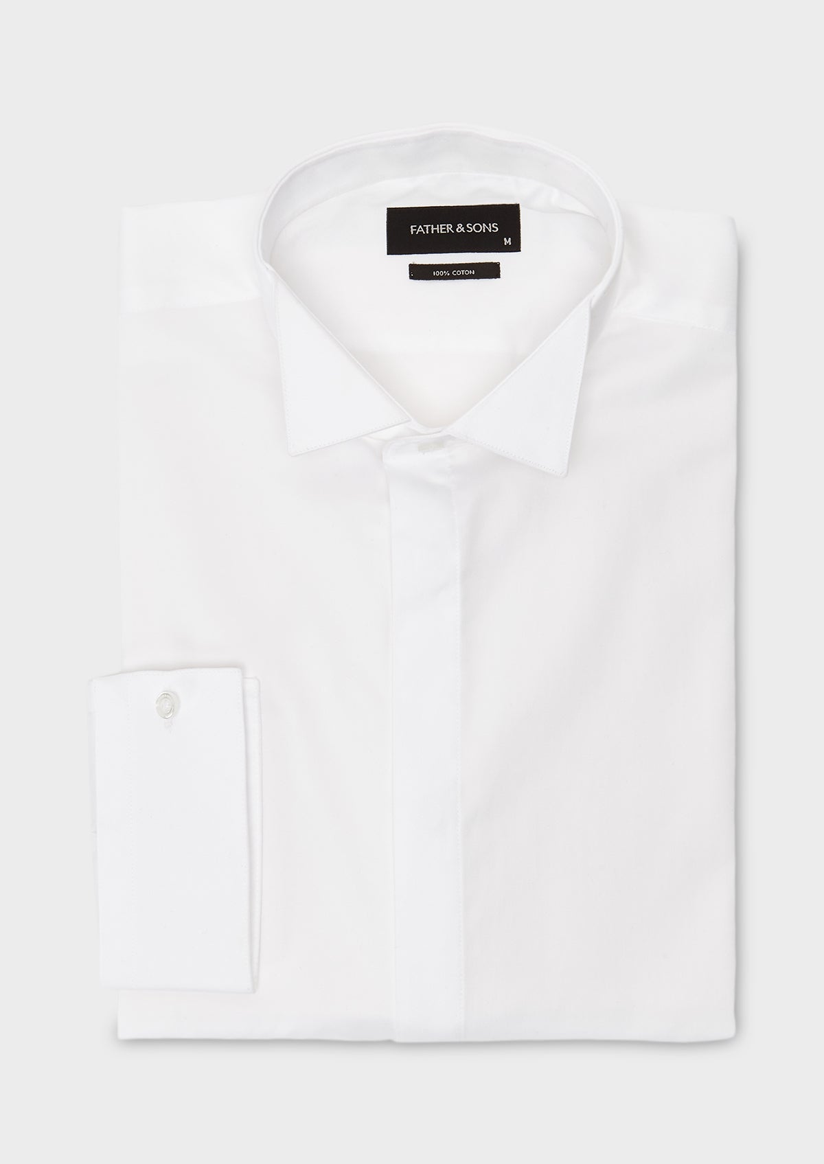 Chemise Habill E Regular En Satin Uni Blanc Col Cass