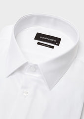 Chemise Habill E Slim En Satin Uni Blanc