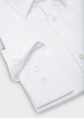 Chemise Habill E Slim En Satin Uni Blanc