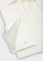 Chemise Habill E Slim En Coton Serg Cru Col Italien