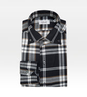 Chemise épaisse noire à carreaux
