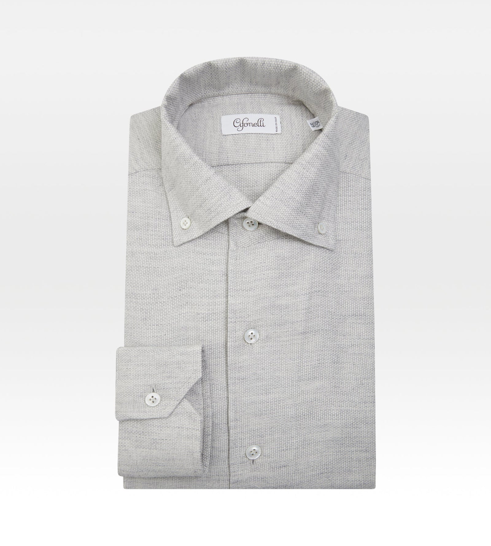 Chemise Grise En Coton Laine