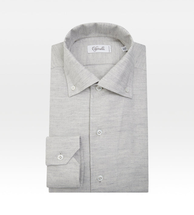 Chemise grise en coton & laine