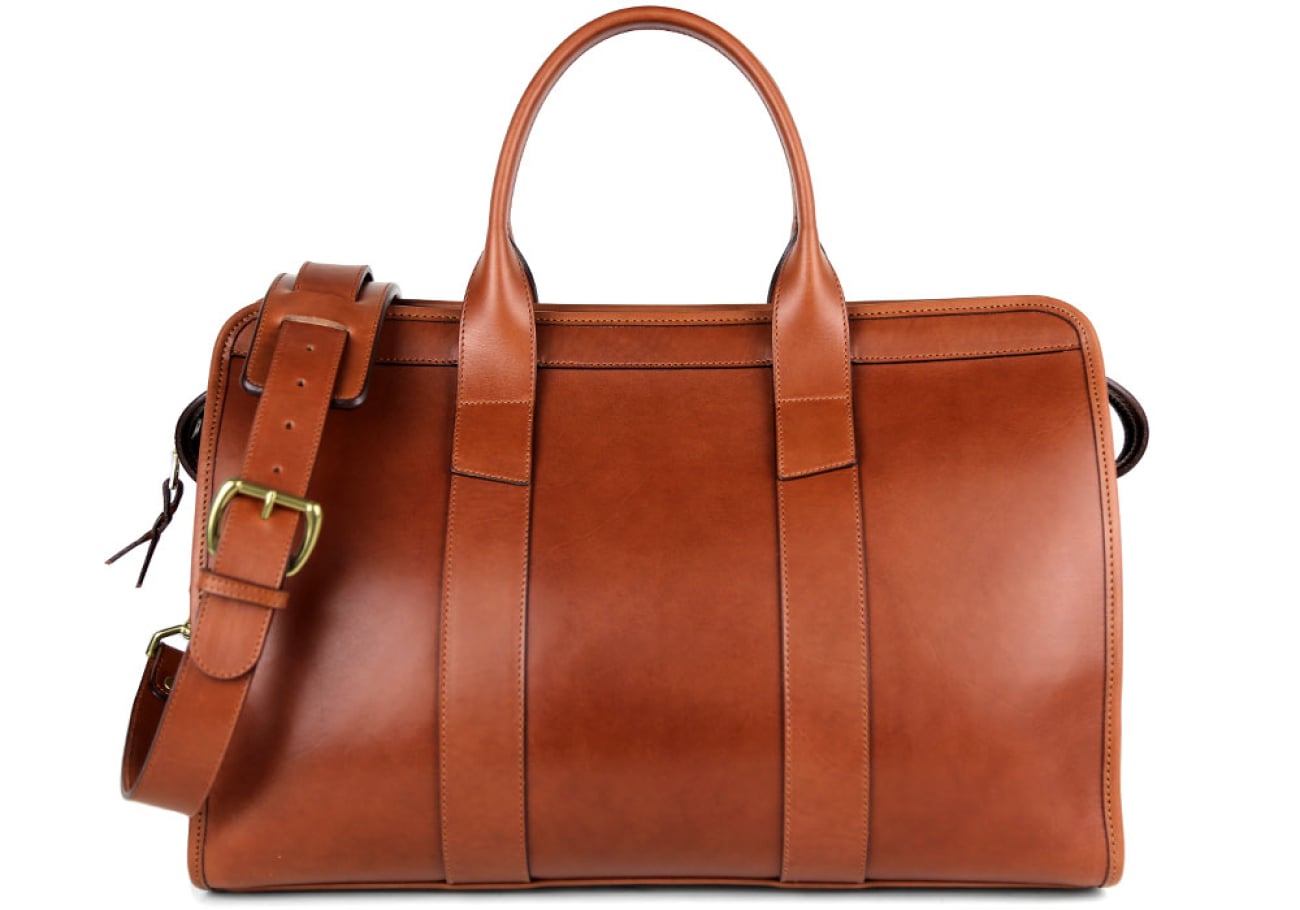 Small Travel Duffle Lined Chestnut