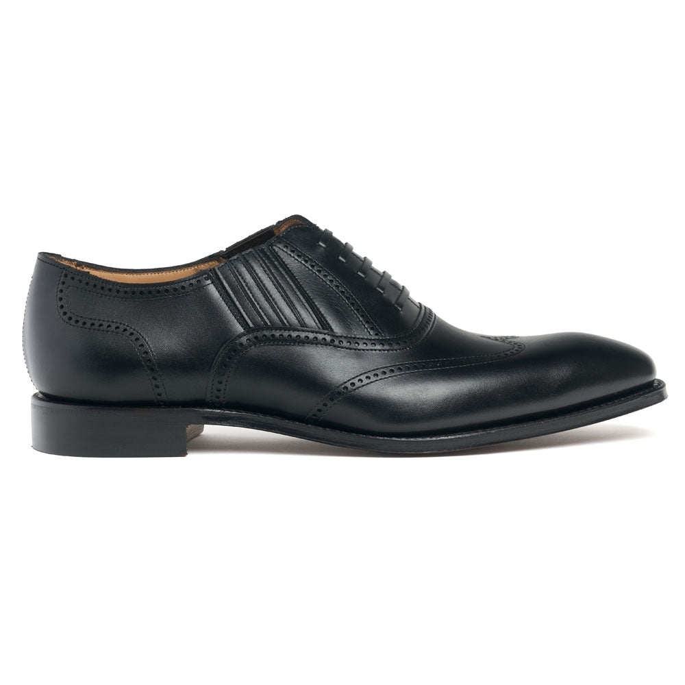 Chichester Slip On Gusset Oxford Brogue In Calf Leather