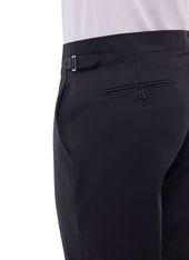 Cotton Canvas Fitted Chino Pants