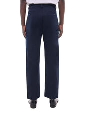 Cotton Twill Pleated Straight Chino