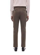 Cotton Canvas Fitted Chino Pants