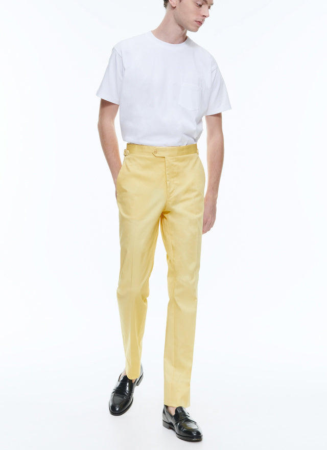 Organic cotton fitted chino pants