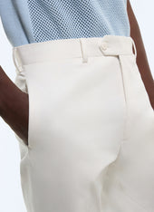 Cotton Canvas Fitted Chino Pants