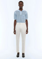 Cotton canvas fitted chino pants