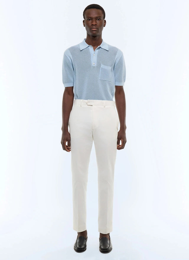 Cotton canvas fitted chino pants