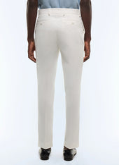 Cotton Canvas Fitted Chino Pants