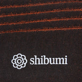 Knee Socks Shadow Stripes Brown Copper Wool